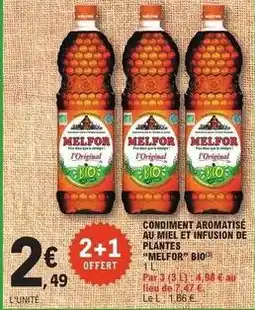 E.Leclerc Melfor - condiment aromatise au miel et infusion de plantes offre