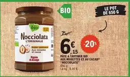 E.Leclerc Rigoni di asiago - pâte à tartiner bio aux noisettes et au cacao macculolata offre