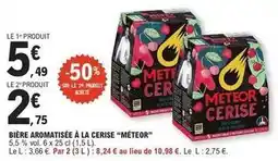 E.Leclerc Meteor - bière aromatisée à la cerise métetor offre
