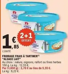 E.Leclerc Alsace lait - fromage frais à tartiner offre