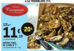 E.Leclerc Huîtres fines de claire n° 1 offre