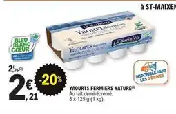 E.Leclerc Bleu blanc coeur - yaourts fermiers nature offre