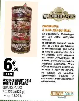 E.Leclerc Assortiment de 4 boîtes de pâtes offre