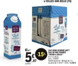 E.Leclerc Leader price - lait demi-écrémé uht lait de nos fermes offre