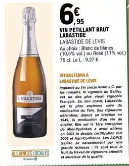 E.Leclerc Labastide - vin pétillant brut offre