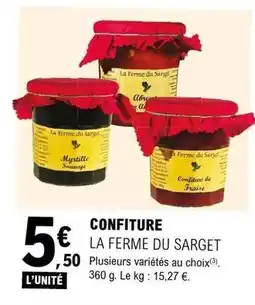 E.Leclerc Confiture la ferme du sarget offre