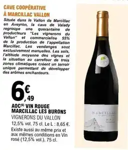 E.Leclerc Carrefour - aoc vin rouge marcillac les burons offre