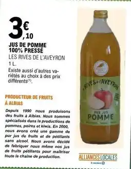 E.Leclerc E.leclerc - jus de pomme 100% presse offre