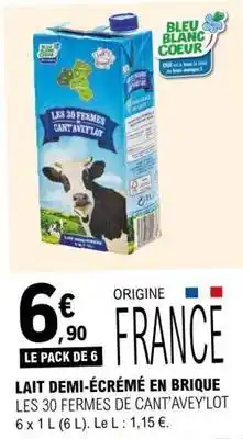 E.Leclerc Bien - lait demi-écrémé en brique offre