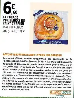 E.Leclerc La fouace pur beurre de saint cyprien offre