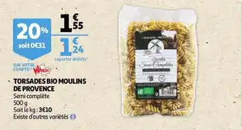 Auchan Direct Torsades Bio Moulins De Provence offre