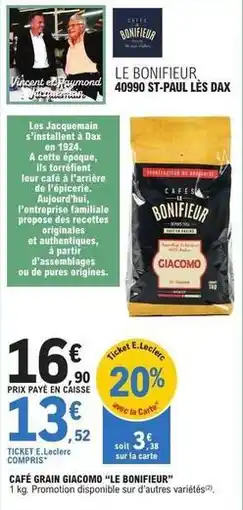 E.Leclerc E.leclerc - cafe grain giacomo offre