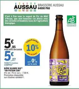 E.Leclerc Bière blonde bio offre