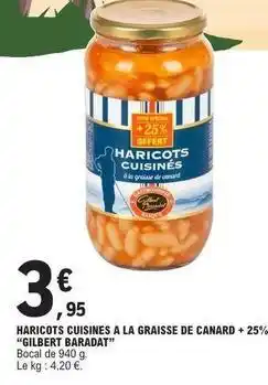 E.Leclerc Canard - haricots cuisines a la graisse de +25% offre