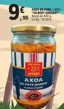E.Leclerc Axoa de porc +25% offre