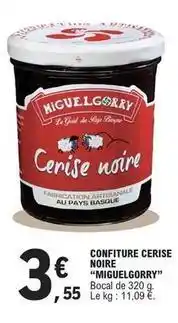 E.Leclerc Confiture cerise noire offre