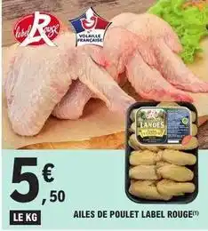 E.Leclerc Label rouge - ailes de poulet offre