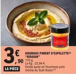 E.Leclerc Houmous piment d'espelette offre