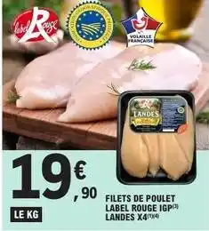 E.Leclerc Label rouge - filets de poulet igp offre
