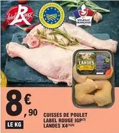 E.Leclerc Label rouge - cuisses de poulet igp offre
