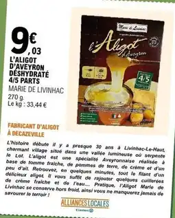 E.Leclerc Marie - l'aligot d'aveyron déshvraté 4/5 parts offre