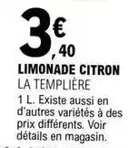 E.Leclerc Limonade citron offre