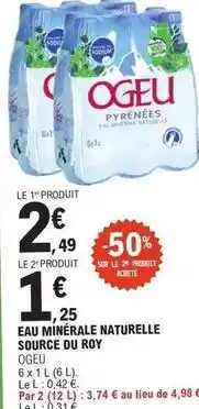 E.Leclerc Roy - eau minérale naturelle source du offre