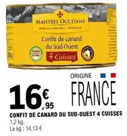E.Leclerc Canard - confit de du sud-ouest 4 cuisses offre