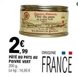 E.Leclerc Pâté du pays au poivre vert offre