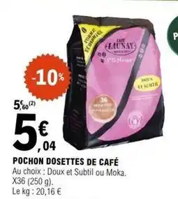 E.Leclerc Pochon dosettes de cafe offre
