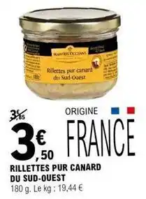 E.Leclerc Canard - rillettes pur du sud-ouest offre