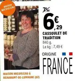 E.Leclerc Cassoulet de tradition offre