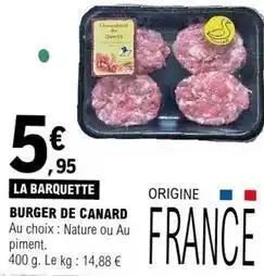 E.Leclerc Burger - de canard offre