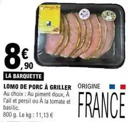 E.Leclerc Persil - lomo de porc a griller offre
