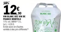 E.Leclerc Vin blanc sec vin de france offre