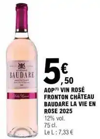 E.Leclerc Château - aop vin rosé fronton baudare rose 2025 offre
