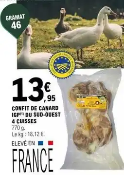 E.Leclerc Canard - confit de igp du sud-ouest 4 cuisses offre