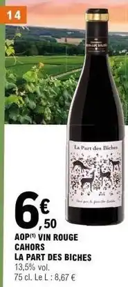 E.Leclerc Cahors - aop vin rouge offre