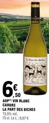 E.Leclerc Cahors - vin blanc offre