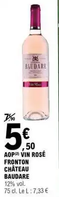 E.Leclerc Château - aop vin rosé fronton baudare offre