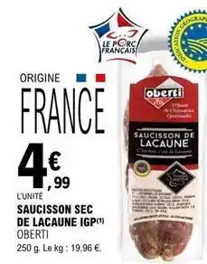 E.Leclerc Saucisson sec de lacaune igp offre