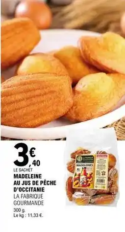 E.Leclerc Madeleine au jus de pêche d'occitanie offre