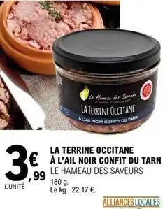 E.Leclerc La terrine occitane à l'ail noir confit du tarn offre