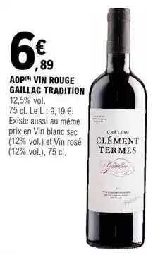 E.Leclerc Aop vin rouge offre