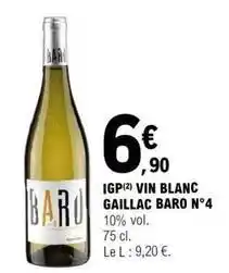 E.Leclerc Igp vin blanc gaillac baro n°4 offre