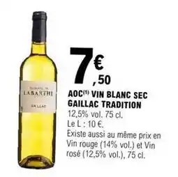 E.Leclerc Aoc - vin blanc sec gaillac tradition offre