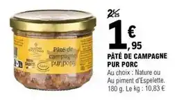 E.Leclerc Pâté de campagne pur porc offre