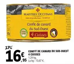 E.Leclerc Durable - confit de canard du sud-ouest 4 cuisses offre