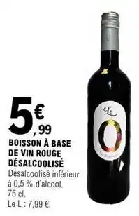 E.Leclerc Boisson à base de vin rouge désalcoolisé offre