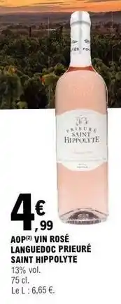 E.Leclerc Aop vin rose languedoc prieuré offre